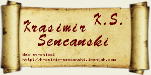 Krasimir Senćanski vizit kartica